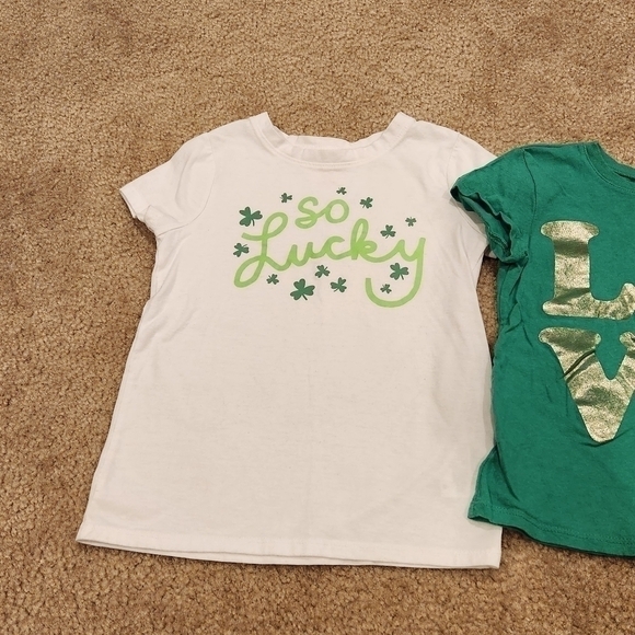 Lot of 2 Girl's St. Patrick's Day Short Sleeve Tee Shirts, size X-small (4) - Picture 6 of 7